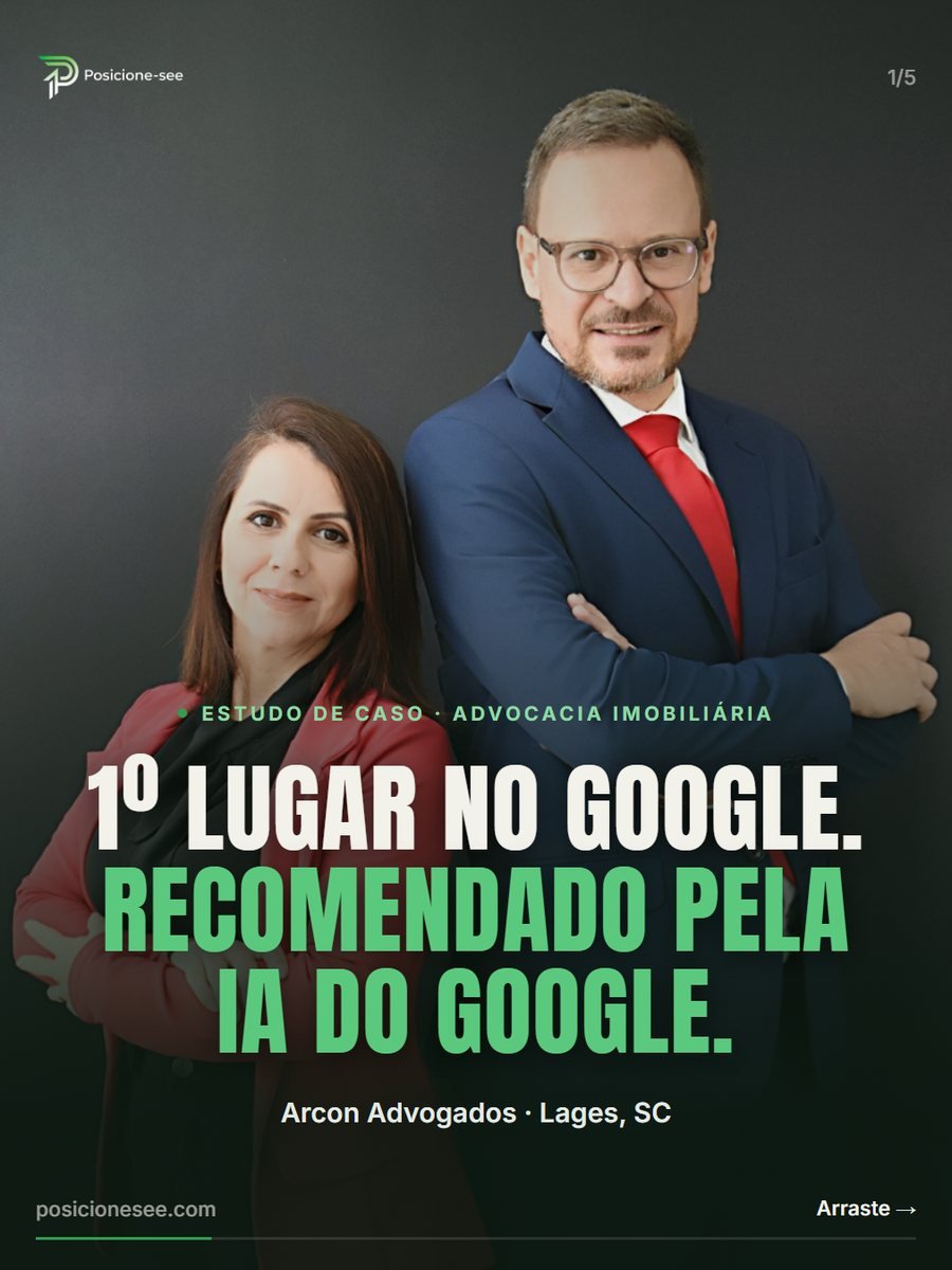 Arcon Advogados, Lages/SC: 1º lugar no Google e recomendado pela IA do Google