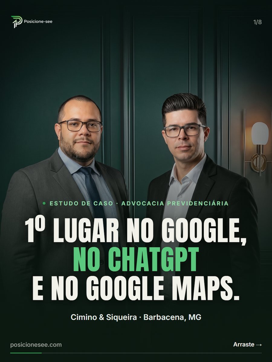 Cimino & Siqueira, Barbacena/MG: 1º lugar no Google, no ChatGPT e no Google Maps
