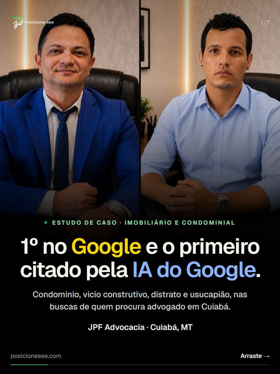 JPF Advocacia, Cuiabá/MT: 1º no Google e o primeiro citado pela IA do Google