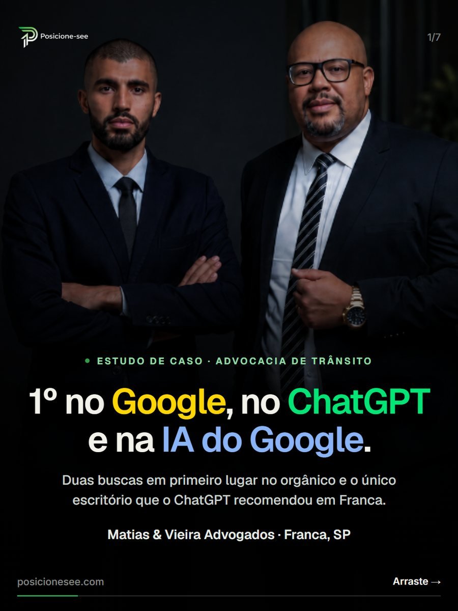 Matias & Vieira Advogados, Franca/SP: 1º no Google, no ChatGPT e na IA do Google