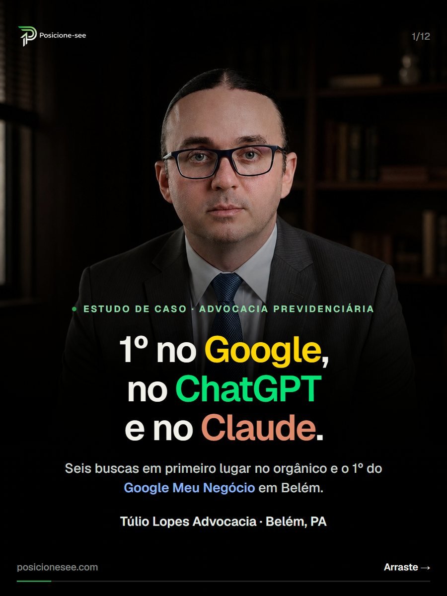 Túlio Lopes Advocacia, Belém/PA: 1º no Google, no ChatGPT e no Claude